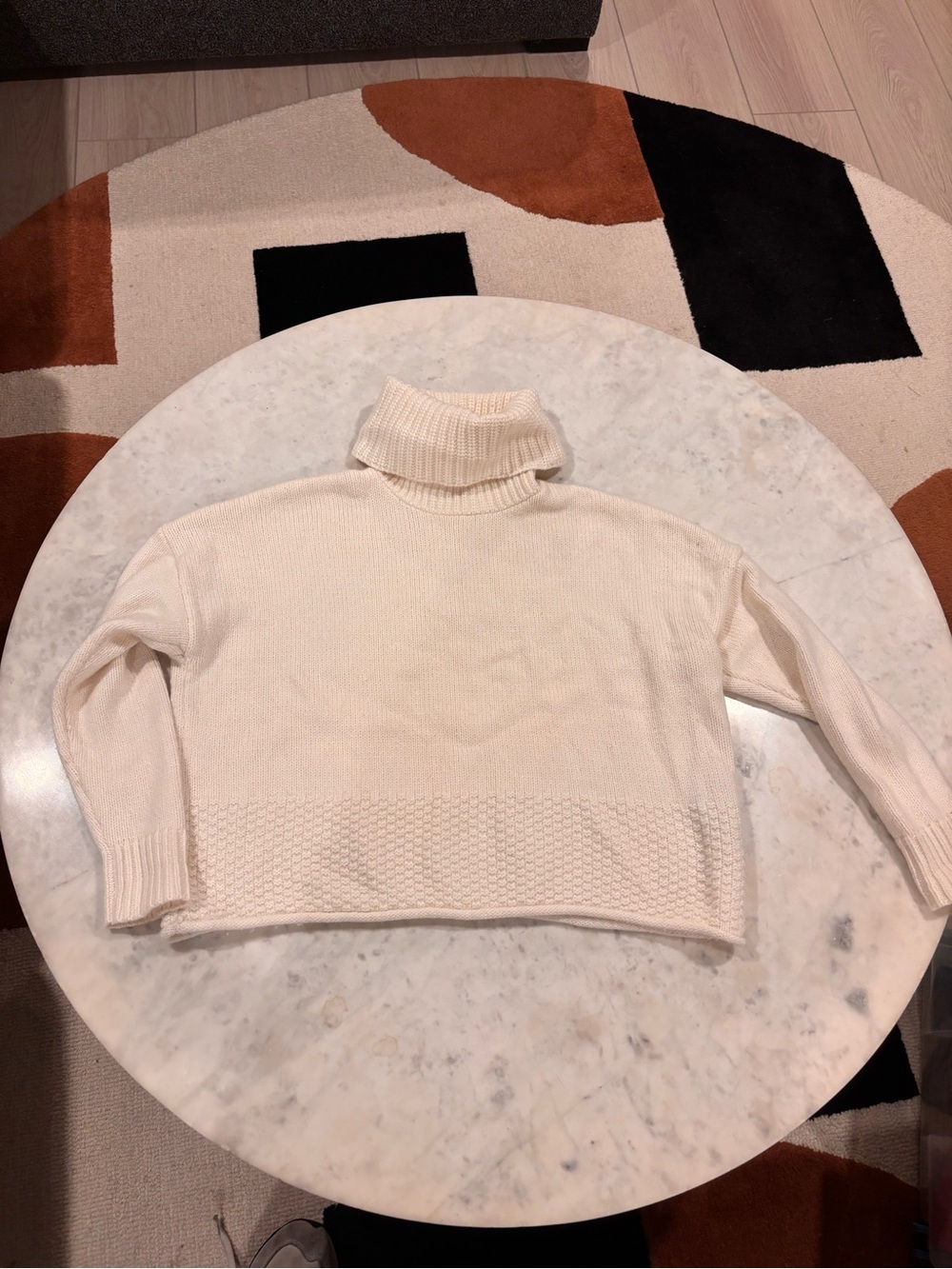 Madewell Cream Turtleneck Pullover Sweater
